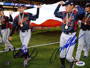 イチロー選手＆川崎宗則選手Ｗ直筆サイン2009ＷＢＣフォト