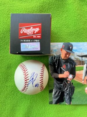 平野佳寿選手#66　ダイヤモンドバックス直筆サインＭＬＢボール - 画像 (2)