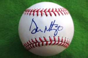 ドンマッティングリー　ＮＹヤンキース・マーリンズ直筆サインＭＬＢボール