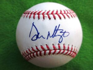 ドンマッティングリー　ＮＹヤンキース・マーリンズ直筆サインＭＬＢボール