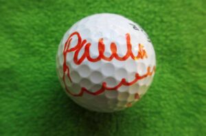 ポーラクレーマー直筆サインゲーム実使用オウンゴルフボール
