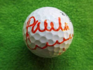 ポーラクレーマー直筆サインゲーム実使用オウンゴルフボール
