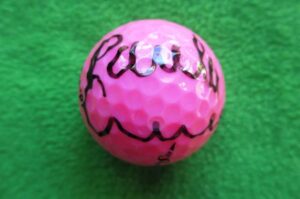 ポーラクレーマー直筆サインSUNDAY PINK PRECEPT58ゴルフボール