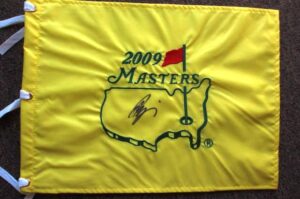 石川遼選手直筆サイン入り2009マスターズフラッグ