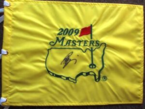石川遼選手直筆サイン入り2009マスターズフラッグ