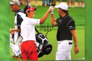 石川遼＆フィルミケルソンPGA　Ｗ直筆サインフォト