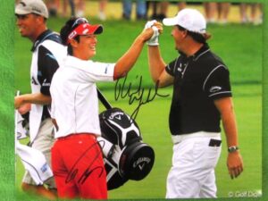 石川遼＆フィルミケルソンPGA　Ｗ直筆サインフォト