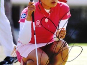 有村智恵プロ　直筆サインフォト