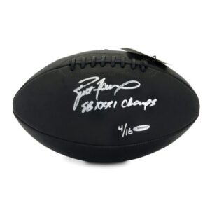 ブレット・ファーブ#4 BRETT FAVRE 直筆サインBLACK FOOTBALL