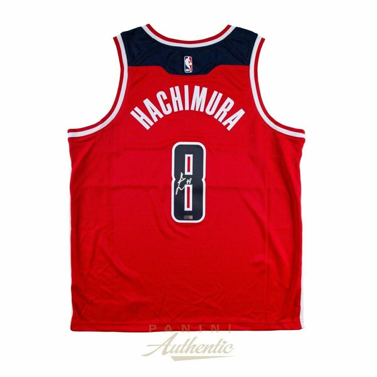 八村塁RUI HACHIMURA#8　NBAワシントンウィザーズ直筆サインSWINGMAN RED ロードユニホーム　パニーニ社製品