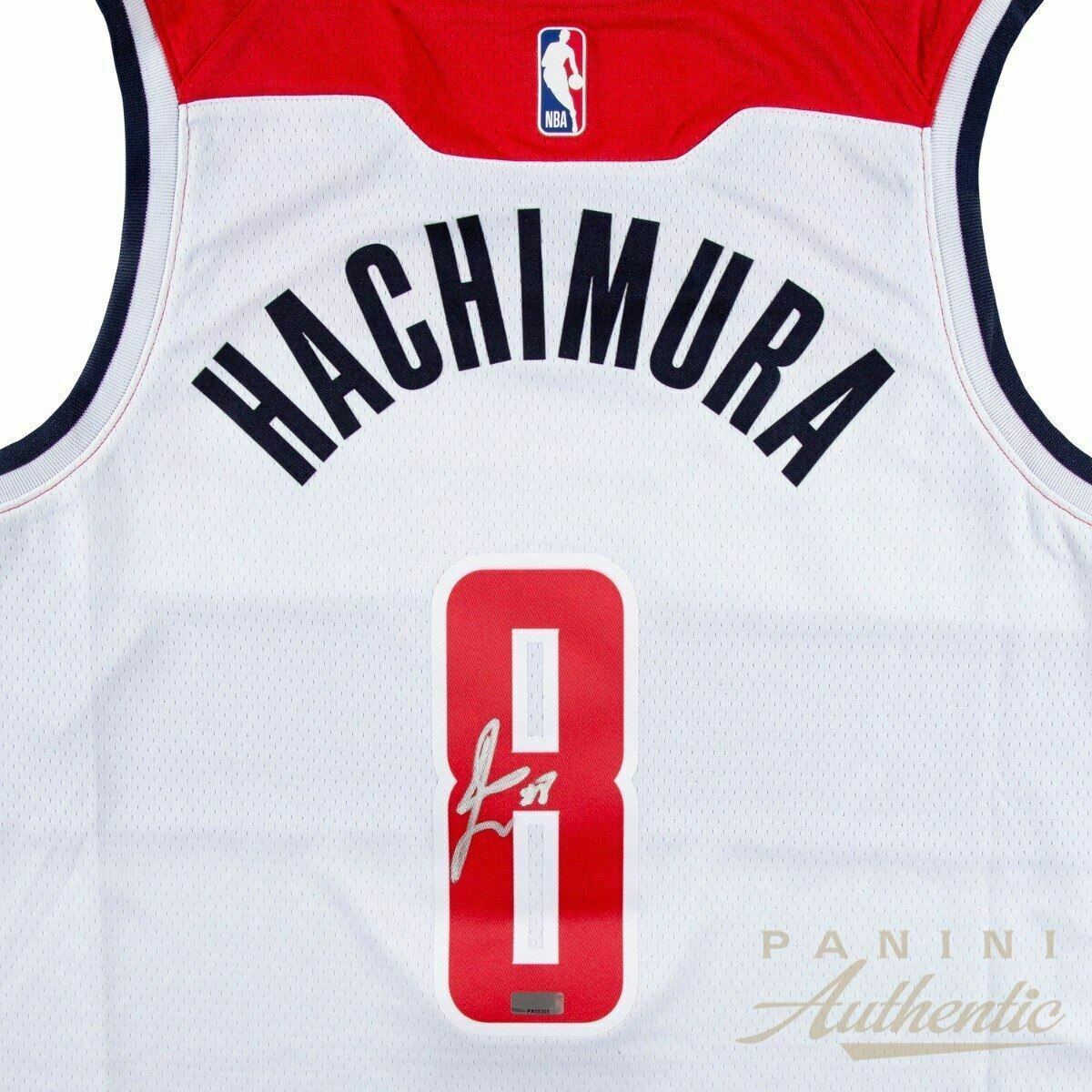 八村塁選手RUI HACHIMURA#8　直筆サインウィザーズホーム・スィングマンジャージ　パニーニ社製品