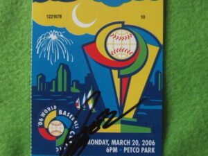 川崎宗則選手＃52直筆サイン　3-23-2009ＷＢＣファイナルチケット