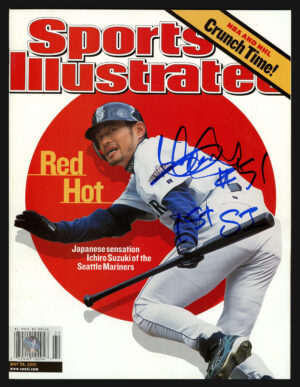 イチロー直筆サイン　＃51＆1st SI 書き込み入り2001年Sports Illustrated Magazine
