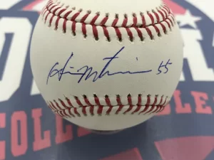 松井秀喜HIDEKI MATSUI#55 NYヤンキース　直筆サインＭＬＢボール  JSA鑑定書付き