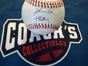 千賀滉大選手＃34NYメッツＷ直筆サインEnglish&Kanji MLBボール Beckett鑑定証ホログラム付き