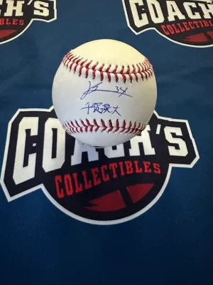 千賀滉大選手＃34NYメッツＷ直筆サインEnglish&Kanji MLBボール Beckett鑑定証ホログラム付き