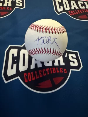 千賀滉大選手＃34　NYメッツ直筆サインKanji MLBボール Beckettホログラム鑑定証付き