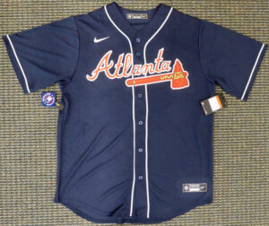 ロナルド・アクーニャJr選手#13 Ronald Acuna Jr  直筆サインNike Blue replica jersey サイズL　Beckett鑑定証ホログラム付き - 画像 (3)