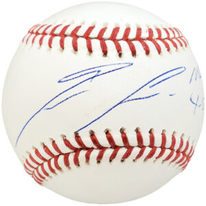ロナルド・アクーニャJr#13選手 Ronald Acuna Jr MLB DEBUT 4-25-18書き込み 直筆サインMLBボール　Beckett鑑定証ホログラム付き  