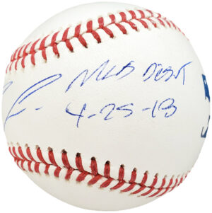 ロナルド・アクーニャJr#13選手 Ronald Acuna Jr MLB DEBUT 4-25-18書き込み 直筆サインMLBボール　Beckett鑑定証ホログラム付き   - 画像 (2)