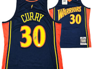 ステフィンカリーStephen Curry#30　直筆サインBlue Michelle & Ness 2009-2010 Rookie year Jersey 44 Beckett鑑定証ホログラム付き