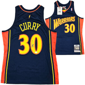 ステフィンカリーStephen Curry#30　直筆サインBlue Michelle & Ness 2009-2010 Rookie year Jersey 44 Beckett鑑定証ホログラム付き