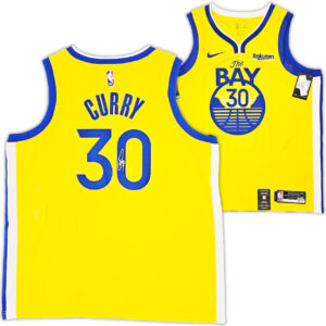 ステフィンカリーStephen Curry#30　直筆サインYellow Nike Swingman Jersey 48 or 52 Beckett鑑定証ホログラム付き