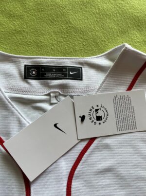 吉田正尚選手＃7ボストンレッドソックス直筆サインNIKEレプリカホワイトホームユニホーム XL Fanatics＆MLBホログラム証明付き - 画像 (6)