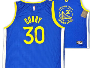 ステフィンカリーStephen Curry#30　直筆サインBlue Fanatics Jersey XL Beckett鑑定証ホログラム付き