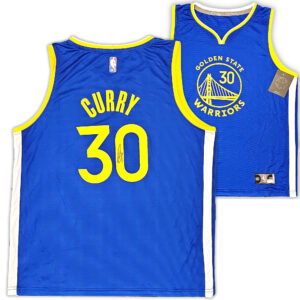 ステフィンカリーStephen Curry#30　直筆サインBlue Fanatics Jersey XL Beckett鑑定証ホログラム付き