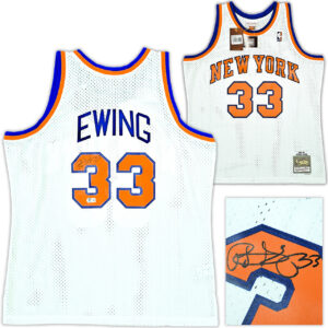 パトリック・ユーイング　PATRIC EWING#33　直筆サインWhite Michlle&Ness 1991-92 Swingman Jersey L・XL Beckett 鑑定証ホログラム付き