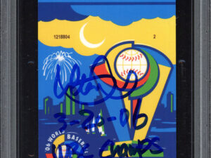 イチロー直筆サイン&3-20-06 WBC Champs書き込み入り2006 WBC Final Championship Game Ticket　PSADNA MINT10