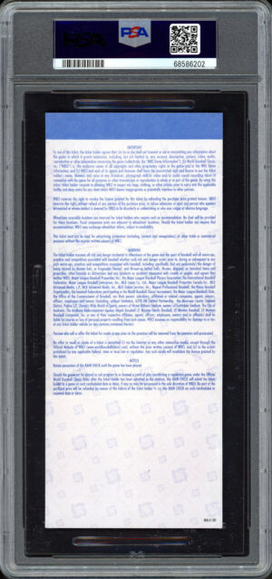イチロー直筆サイン&3-20-06 WBC Champs書き込み入り2006 WBC Final Championship Game Ticket　PSADNA MINT10 - 画像 (2)