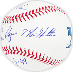 ノーラン・ライアンNolan Ryan直筆サイン 4stats . 7 No Hitter/HOF99/ 5714 Ks/ 324 Wins/ 書き込み入りMLBボール　 Ryan Hologram&Beckett鑑定ホログラム付き - 画像 (3)