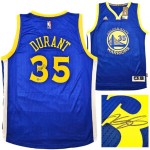ケビン・デュラントKEVIN DURANT#35 直筆サインGOLDEN STATE WORRIORS adidas Swingman BlueユニホームBeckett鑑定証付き