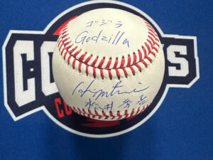 松井秀喜Hideki Matsui#55　直筆サインw/KANJI&Godzillaゴジラ書き込み入りMLBオフィシャルボールPSA鑑定証付き