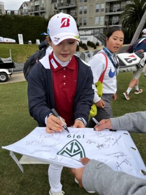 2024 JE Eagle LA Open LPGA15選手直筆サイン　ウィルシャーカントリークラブ会場限定ゴルフピンフラッグ　当日チケット付き - 画像 (8)