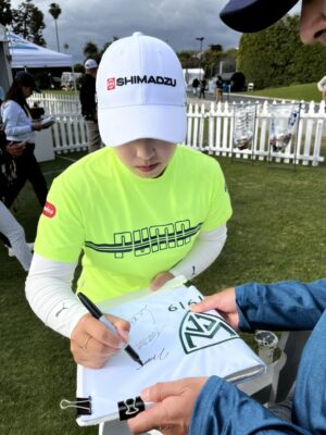 2024 JE Eagle LA Open LPGA15選手直筆サイン　ウィルシャーカントリークラブ会場限定ゴルフピンフラッグ　当日チケット付き - 画像 (5)