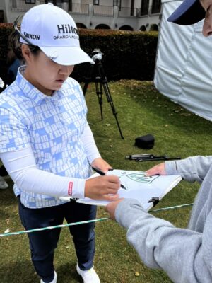 2024 JE Eagle LA Open LPGA15選手直筆サイン　ウィルシャーカントリークラブ会場限定ゴルフピンフラッグ　当日チケット付き - 画像 (4)