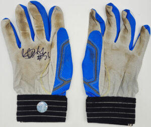 イチロー＃51　ICHIRO SUZUKI 実使用MIZUNOバッティンググローブ　ブルー　イチロー直筆サイン証明証付き