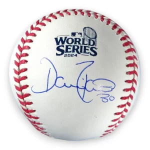 デーブロバーツ監督＃30　Dave Robertsドジャース直筆サイン2024ワールドシリーズ公式ボール MLBホログラム証明付き