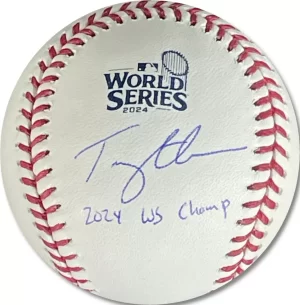 トミーエドマン#25　TOMMY EDMANドジャース直筆サイン&2024 WS CHAMP書き込み入り2024ワールドシリーズ公式ボール