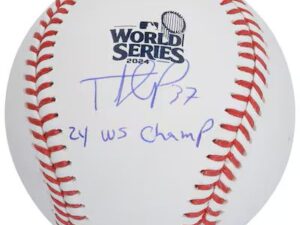 テオスカーヘルナンデス＃37  ドジャース直筆サイン&24 WS CHAMP書き込み入り2024ワールドシリーズ公式ボール MLB＆Fanaticsホログラム証明書付き