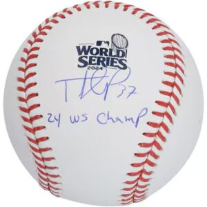テオスカーヘルナンデス＃37  ドジャース直筆サイン&24 WS CHAMP書き込み入り2024ワールドシリーズ公式ボール MLB＆Fanaticsホログラム証明書付き