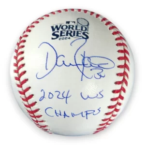 デーブロバーツ監督＃30　ドジャース直筆サイン&2024 WS CHAMPS書き込み入り2024ワールドシリーズ公式ボール　MLBホログラム証明付き