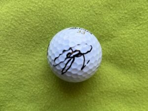勝みなみプロ直筆サインSRIXON似顔絵オウンゴルフボール　ボールケース付き