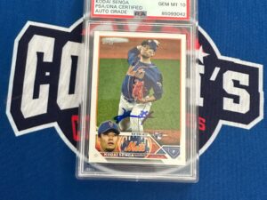 千賀滉大選手NYメッツ＃34直筆サイン入り2023 TOPPSルーキーカードPSA Mint10
