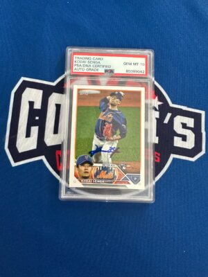 千賀滉大選手NYメッツ＃34直筆サイン入り2023 TOPPSルーキーカードPSA Mint10