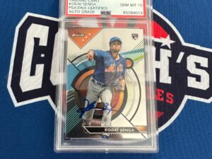 千賀滉大選手NYメッツ＃34直筆サイン入り2023 TOPPSルーキーカードPSA Mint10