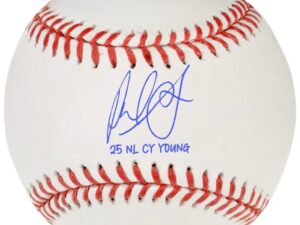 ポールスキーンズPAUL SKENES#30　パイレーツ直筆サイン+25 NL CY 書き込み入りMLB公式ボール Fanatics&MLBホログラム証明付き　完全先行予約品